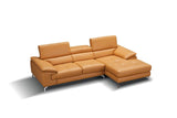 A973B Italian Leather Mini Sectional Right Facing Chaise In Freesia - 179064 - Rhfc | J&M | Home Elegance USA