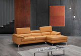 J&M Furniture - A973B Italian Leather Mini Sectional Right Facing Chaise In Freesia - 179064-Rhfc