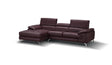 A973B Italian Leather Mini Sectional Left Facing Chaise In Maroon - 179066-Lhfc | J&M