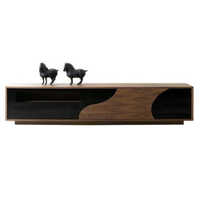 Modern Tv Base In Walnut-Black High Gloss - 17945 | J&M