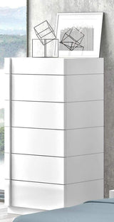 Amora Natural White Lacquer 4 Piece Queen Platform Bedroom Set - 17869 - Q - 4Set | J&M | Home Elegance USA