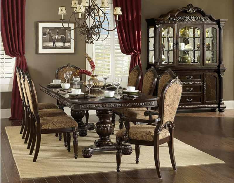 Homelegance - Russian Hill Warm Cherry 7 Piece Extendable Dining Room Set - 1808-112-7