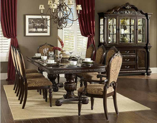 Homelegance - Russian Hill Warm Cherry 8 Piece Extendable Dining Room Set - 1808-112-8