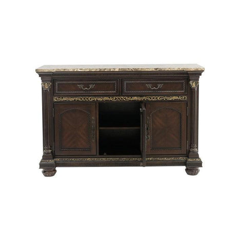 Homelegance - Russian Hill Server With Faux Marble Top In Cherry - 1808-40