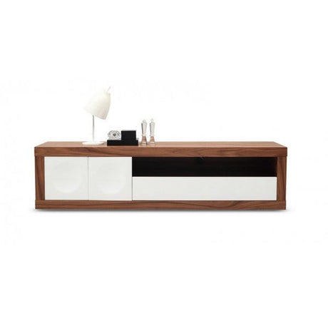 J&M Furniture - Prato Modern Tv Base In White-Walnut - 18092