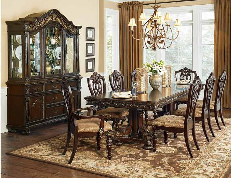 Homelegance - Catalonia Cherry 11 Piece Dining Room Set - 1824-112-11