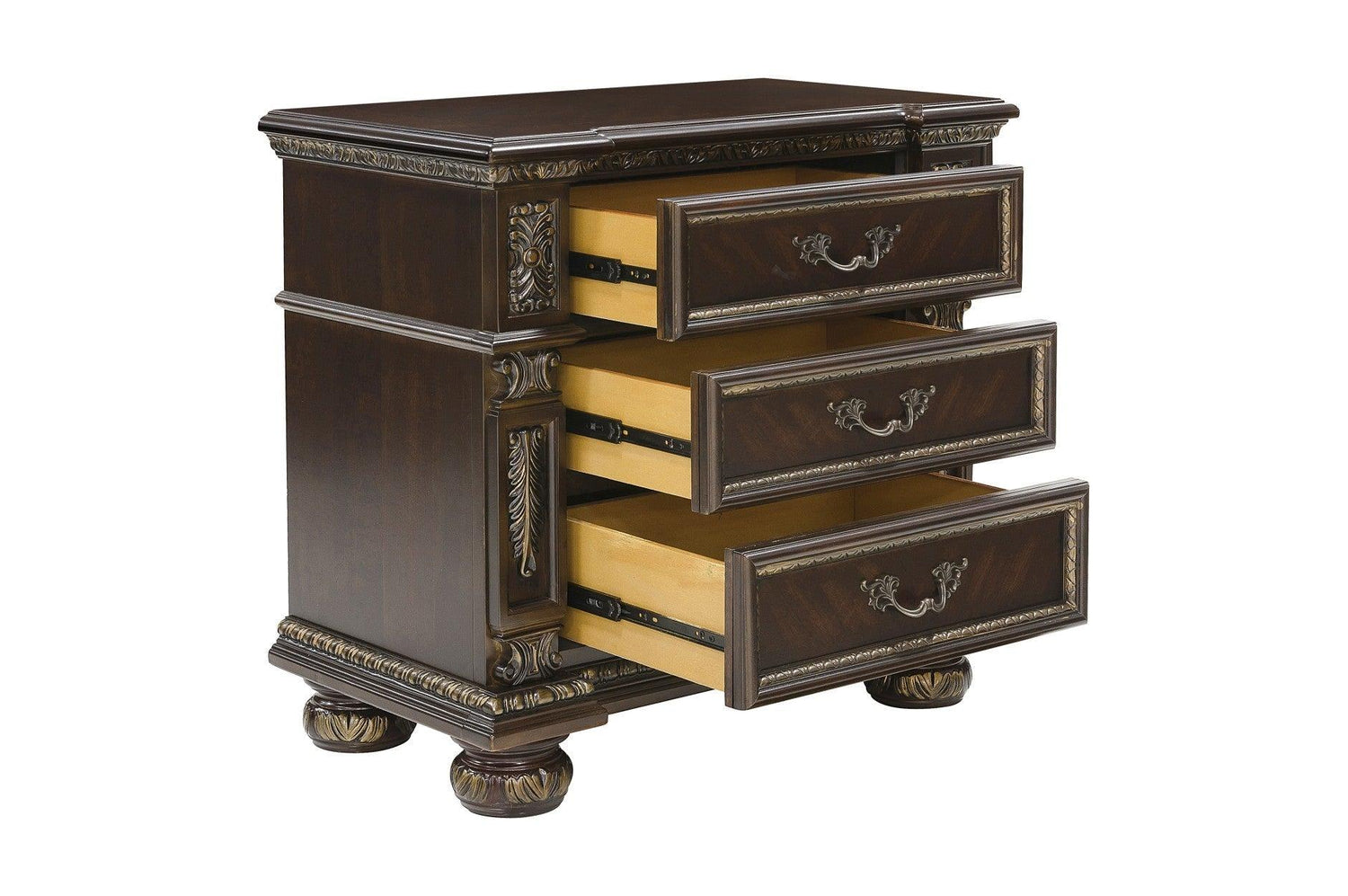 Catalonia 3 Piece Queen Bedroom Set In Dark Cherry 1824 - 1 - 3Set | Homelegance | Home Elegance USA