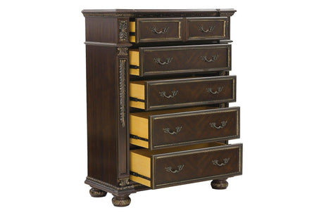 Catalonia 6 Piece Queen Bedroom Set In Dark Cherry 1824 - 1 - 6Set | Homelegance | Home Elegance USA