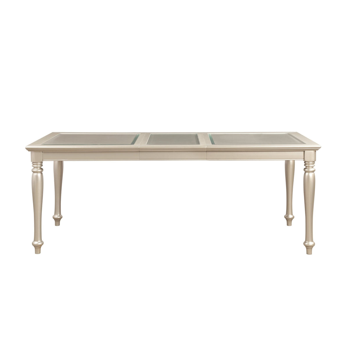 Traditional Design Silver Finish Dining Table 1pc | Generic – Home ...