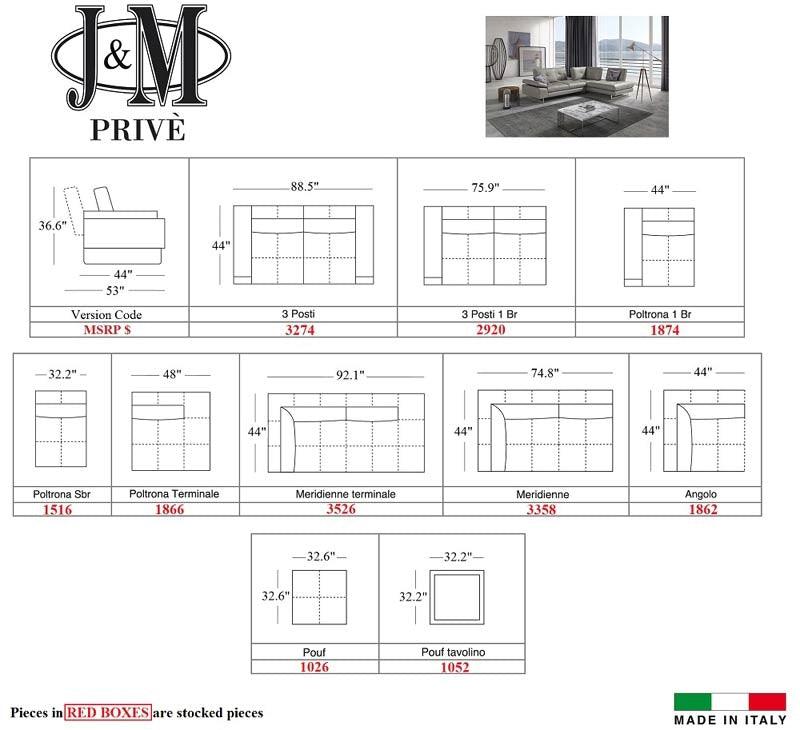 J&M Furniture - The Prive Leather Sectional - 18345