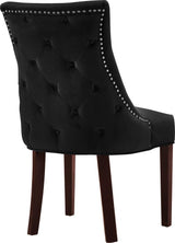 Meridian Furniture - Hannah Velvet Dining Chair Set Of 2 In Black - 774Black-C