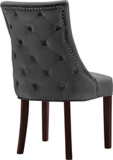 Meridian Furniture - Hannah Velvet Dining Chair Set Of 2 In Grey - 774Grey-C