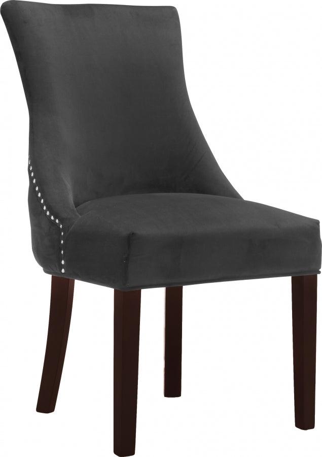 Meridian Furniture - Hannah Velvet Dining Chair Set Of 2 In Grey - 774Grey-C