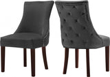 Meridian Furniture - Hannah Velvet Dining Chair Set Of 2 In Grey - 774Grey-C