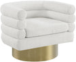 Tessa Boucle Fabric Accent Chair In Cream - 544Cream | Meridian