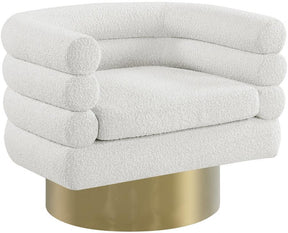 Tessa Boucle Fabric Accent Chair In Cream - 544Cream | Meridian