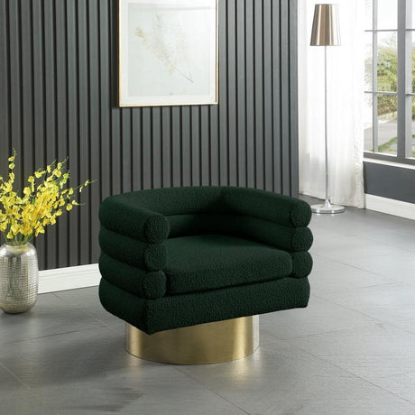 Meridian Furniture - Tessa Boucle Fabric Accent Chair In Green - 544Green