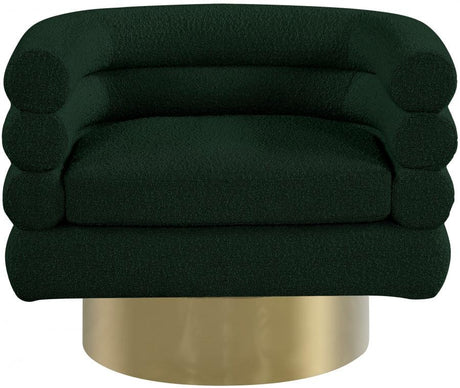 Meridian Furniture - Tessa Boucle Fabric Accent Chair In Green - 544Green