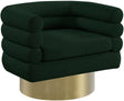 Tessa Boucle Fabric Accent Chair In Green - 544Green | Meridian