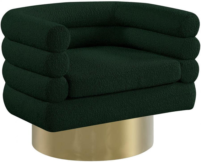 Meridian Furniture - Tessa Boucle Fabric Accent Chair In Green - 544Green