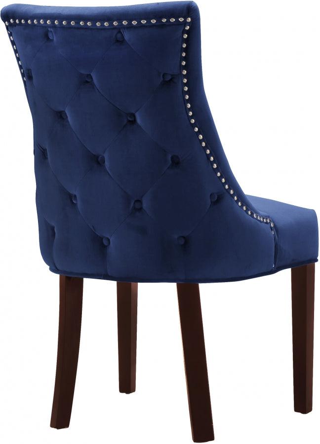 Meridian Furniture - Hannah Velvet Dining Chair Set Of 2 In Navy - 774Navy-C