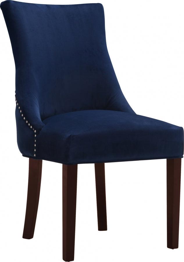 Meridian Furniture - Hannah Velvet Dining Chair Set Of 2 In Navy - 774Navy-C