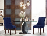 Meridian Furniture - Hannah Velvet Dining Chair Set Of 2 In Navy - 774Navy-C