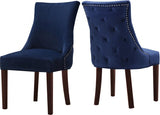 Meridian Furniture - Hannah Velvet Dining Chair Set Of 2 In Navy - 774Navy-C