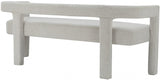 Meridian Furniture - Athena Boucle Fabric Bench In Cream - 865Cream