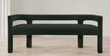 Athena Boucle Fabric Bench In Green - 865Green | Meridian | Home Elegance USA