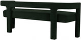 Meridian Furniture - Athena Boucle Fabric Bench In Green - 865Green