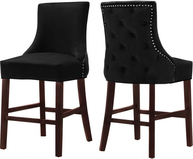 Meridian Furniture - Hannah Counter Stool Set Of 2 In Black - 775Black-C