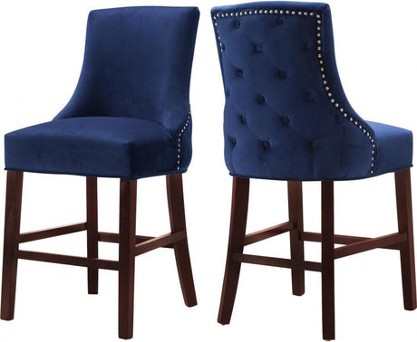 Meridian Furniture - Hannah Counter Stool Set Of 2 In Navy - 775Navy-C