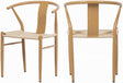 Beck Dining Chair In Oak (Set Of 2) - 893Oak-C | Meridian