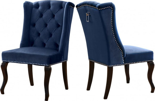 Meridian Furniture - Suri Velvet Dining Chair Set Of 2 In Navy - 772Navy-C