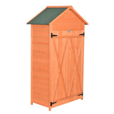 Outdoor Storage Shed Wood Tool Shed Waterproof Garden Storage Cabinet with Lockable Doors for Patio Furniture, Backyard, Lawn, Meadow, Farmland