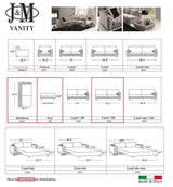 J&M Furniture - The Vanity Fabric Sectional & Coffee Table - 18769-2Set