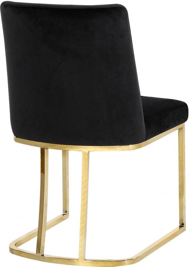 Meridian Furniture - Heidi Velvet Dining Chair Set Of 2 In Black - 776Black-C