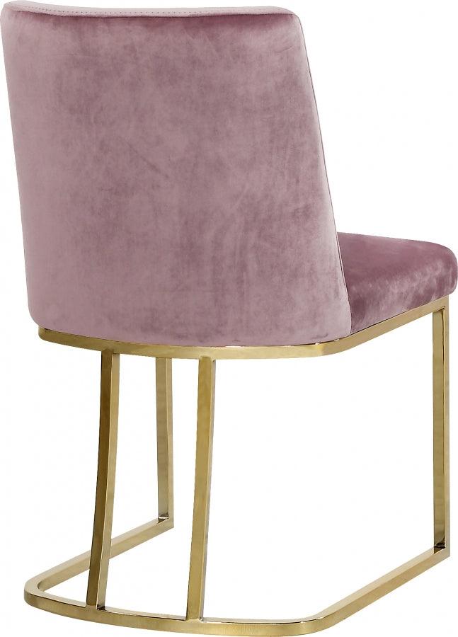 Meridian Furniture - Heidi Velvet Dining Chair Set Of 2 In Pink - 776Pink-C