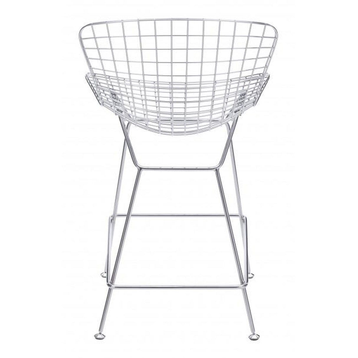 Zuo Wire Counter Chair Chrome - Set Of 2