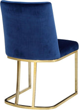 Meridian Furniture - Heidi Velvet Dining Chair Set Of 2 In Navy - 776Navy-C