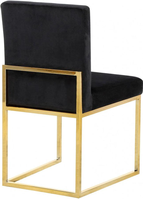 Meridian Furniture - Giselle Velvet Dining Chair Set Of 2 In Black - 778Black-C