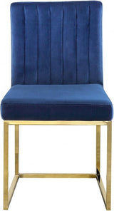 Meridian Furniture - Giselle Velvet Dining Chair Set Of 2 In Navy - 778Navy-C