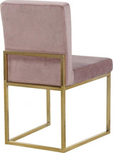 Meridian Furniture - Giselle Velvet Dining Chair Set Of 2 In Pink - 778Pink-C