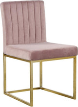 Meridian Furniture - Giselle Velvet Dining Chair Set Of 2 In Pink - 778Pink-C