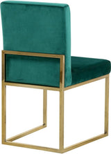 Meridian Furniture - Giselle Velvet Dining Chair Set Of 2 In Green - 778Green-C