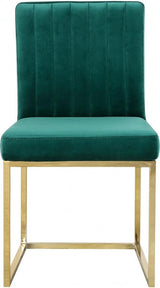 Meridian Furniture - Giselle Velvet Dining Chair Set Of 2 In Green - 778Green-C