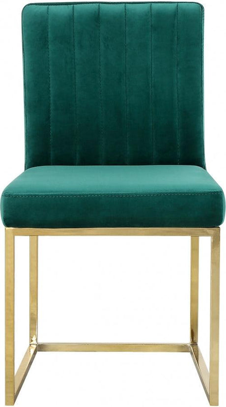 Meridian Furniture - Giselle Velvet Dining Chair Set Of 2 In Green - 778Green-C