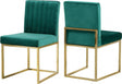 Giselle Velvet Dining Chair Set Of 2 In Green - 778Green-C | Meridian
