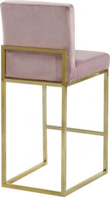 Meridian Furniture - Giselle Velvet Counter Stool Set Of 2 In Pink - 781Pink-C